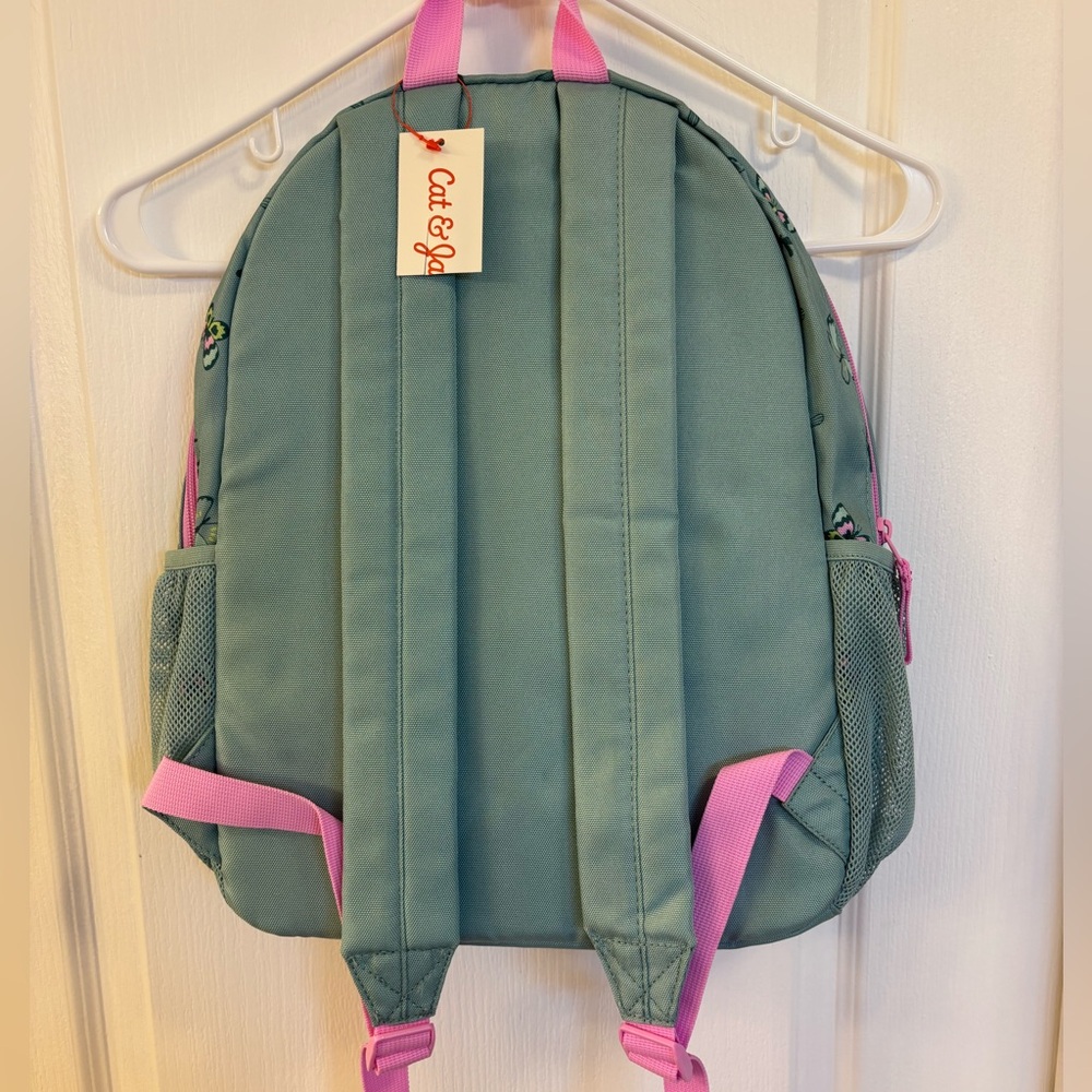 Kid’s Cat & Jack Green & Pink Backpack w/Beautiful Butterflies - Picture 6 of 6